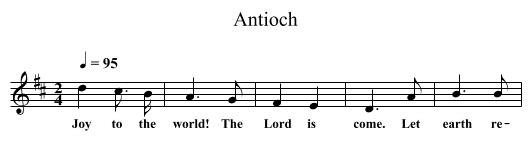 Antioch - staff notation