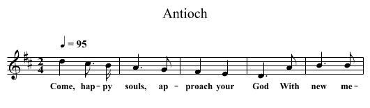 Antioch - staff notation
