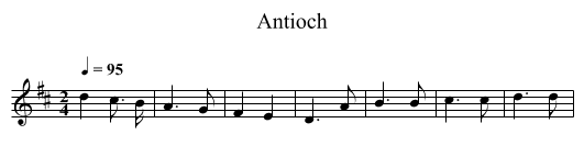 Antioch - staff notation