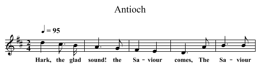 Antioch - staff notation