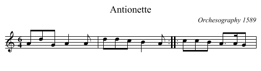 Antionette - staff notation