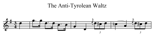 Anti-Tyrolean Waltz, The - staff notation