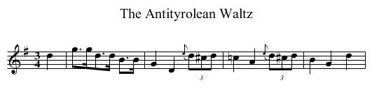 Antityrolean Waltz, The - staff notation