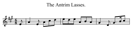 Antrim Lasses., The  - staff notation