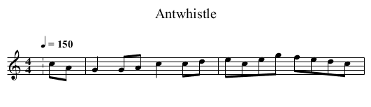 Antwhistle - staff notation