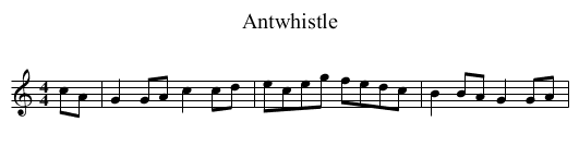 Antwhistle - staff notation