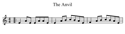 Anvil, The  - staff notation