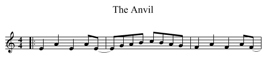 Anvil, The  - staff notation