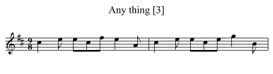 Any thing [3] - staff notation