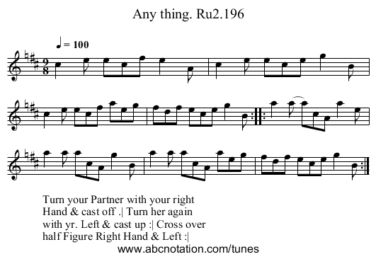 Any thing. Ru2.196 - staff notation