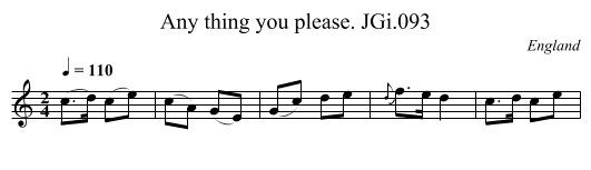 Any thing you please. JGi.093 - staff notation