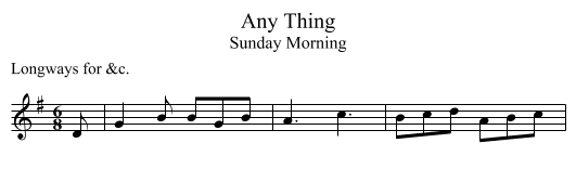 Any Thing - staff notation