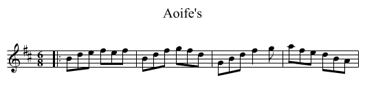 Aoife's - staff notation