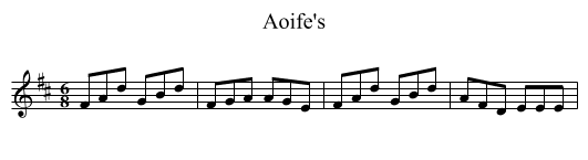 Aoife's - staff notation