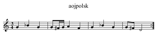 aojpolsk - staff notation