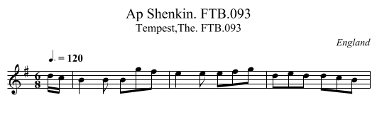 Ap Shenkin. FTB.093 - staff notation