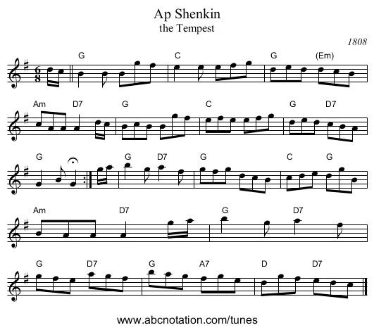 Ap Shenkin - staff notation
