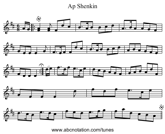 Ap Shenkin - staff notation