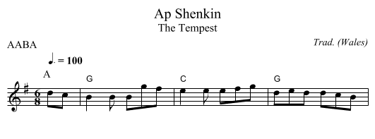Ap Shenkin - staff notation