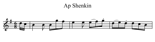 Ap Shenkin - staff notation