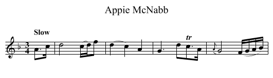 Appie McNabb - staff notation