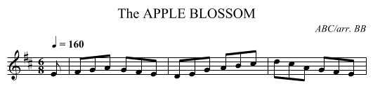 APPLE BLOSSOM, The - staff notation