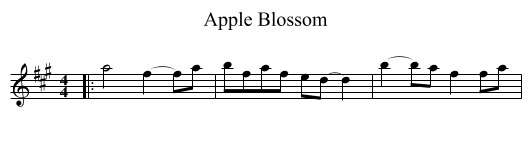 Apple Blossom - staff notation