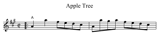 Apple Tree - staff notation