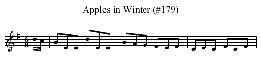 Apples in Winter (#179) - staff notation