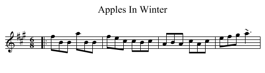 Apples In Winter - staff notation