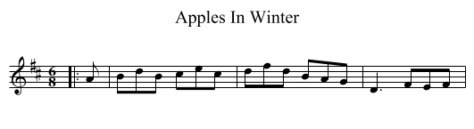Apples In Winter - staff notation