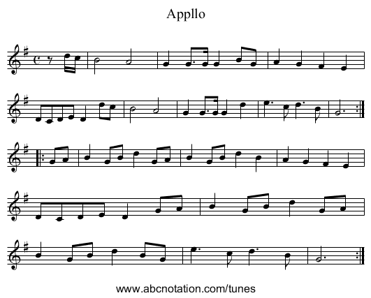 Appllo - staff notation