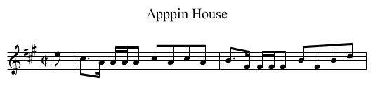 Apppin House - staff notation