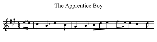 Apprentice Boy, The  - staff notation