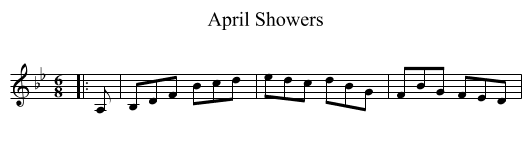 April Showers - staff notation