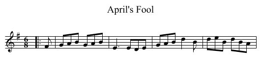 April's Fool - staff notation