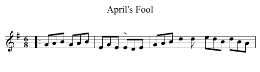 April's Fool - staff notation