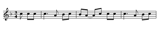 Ar Lan y Mor - staff notation
