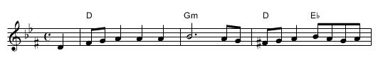 Araber tants  [D] - staff notation