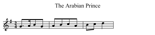 Arabian Prince, The - staff notation