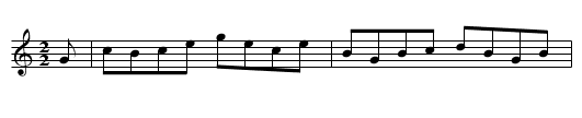 Archers Hornpipe - staff notation