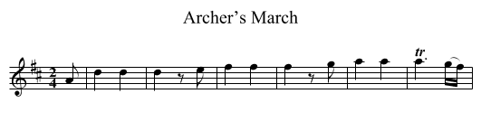 Archer’s March - staff notation