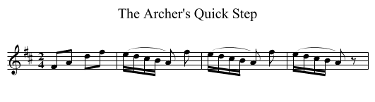 Archer's Quick Step, The - staff notation