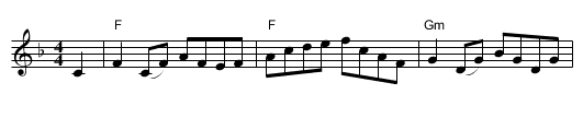 Archie Menzies - staff notation