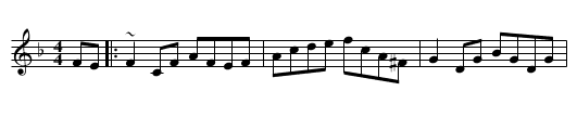 Archie Menzie's - staff notation