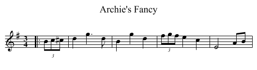 Archie's Fancy - staff notation