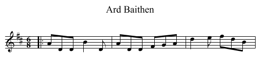 Ard Baithen - staff notation