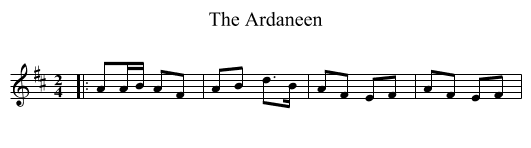 Ardaneen, The  - staff notation