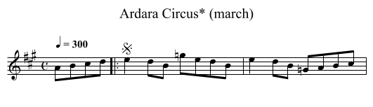 Ardara Circus* (march) - staff notation