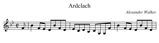 Ardclach - staff notation
